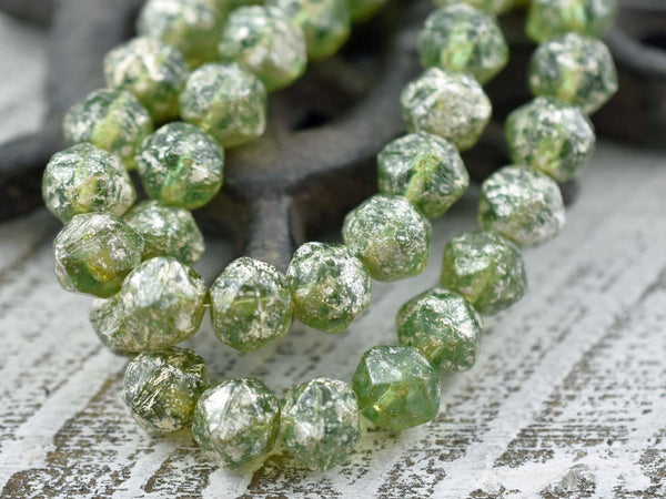 Czech Glass Beads - English Cut Beads - 10mm Beads - Antique Cut Beads - Faceted Beads - Round Beads - 8mm - 20pcs - (1773)