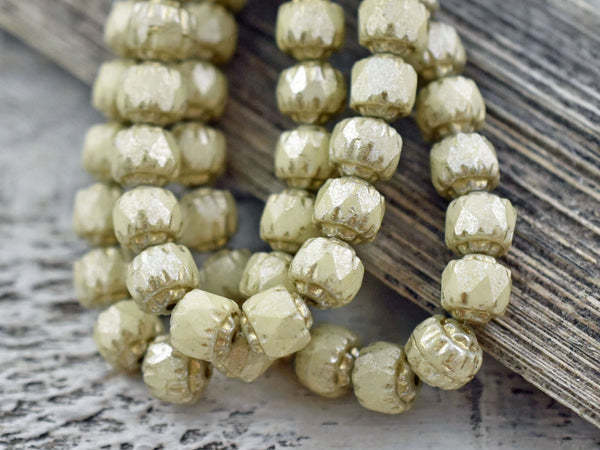 6mm Beads - Czech Glass Beads - Cathedral Beads - Fire Polish Beads - Picasso Beads - 20pcs - 6mm - (1116)