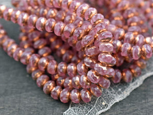 Czech Glass Beads - Rondelle Beads - Fire Polished Beads - Donut Beads - 3x5mm - 30pcs (859)