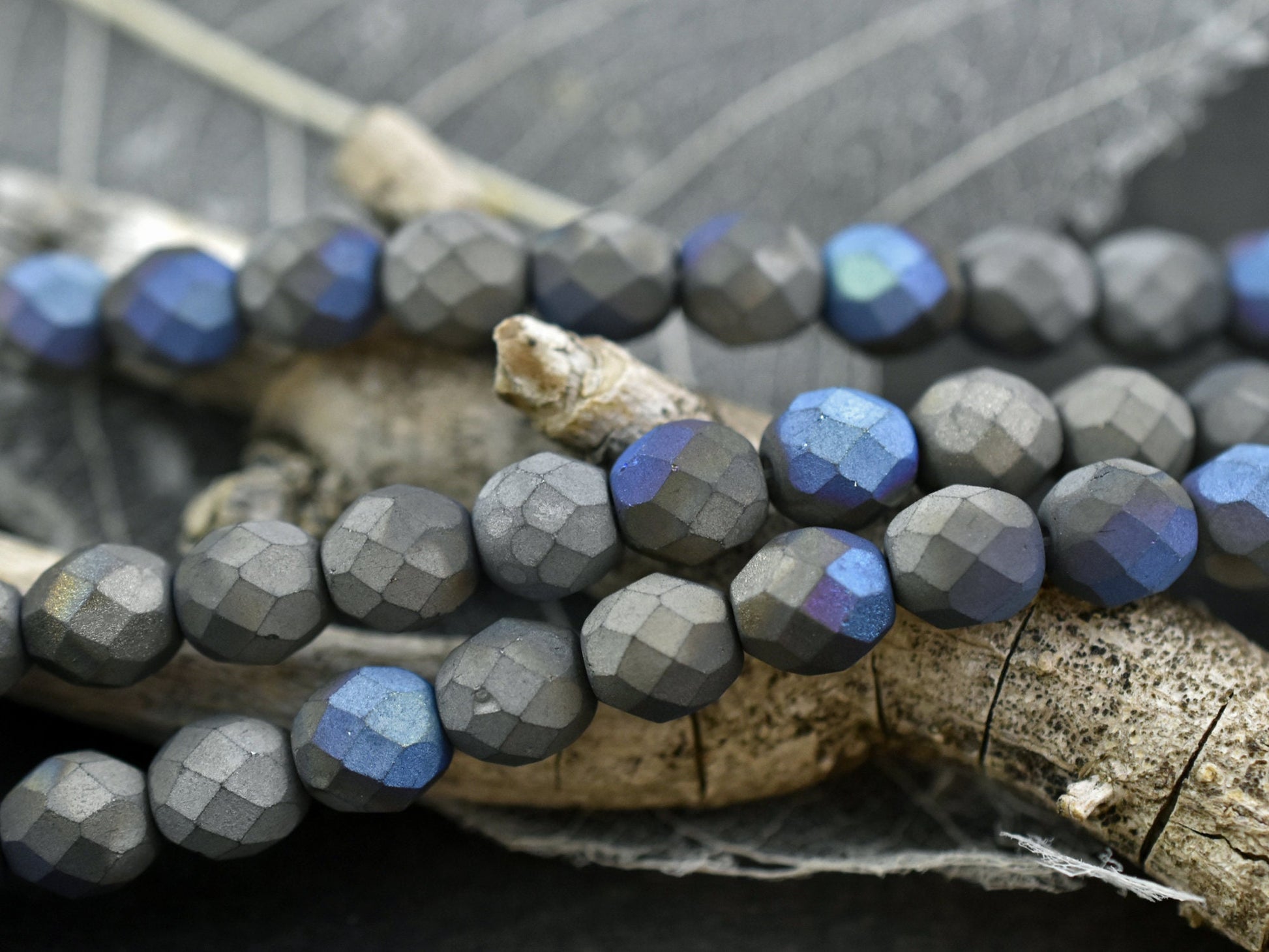 Czech Glass Beads - Fire Polish Beads - Matte Beads - Glitter Beads - 4mm 6mm 8mm