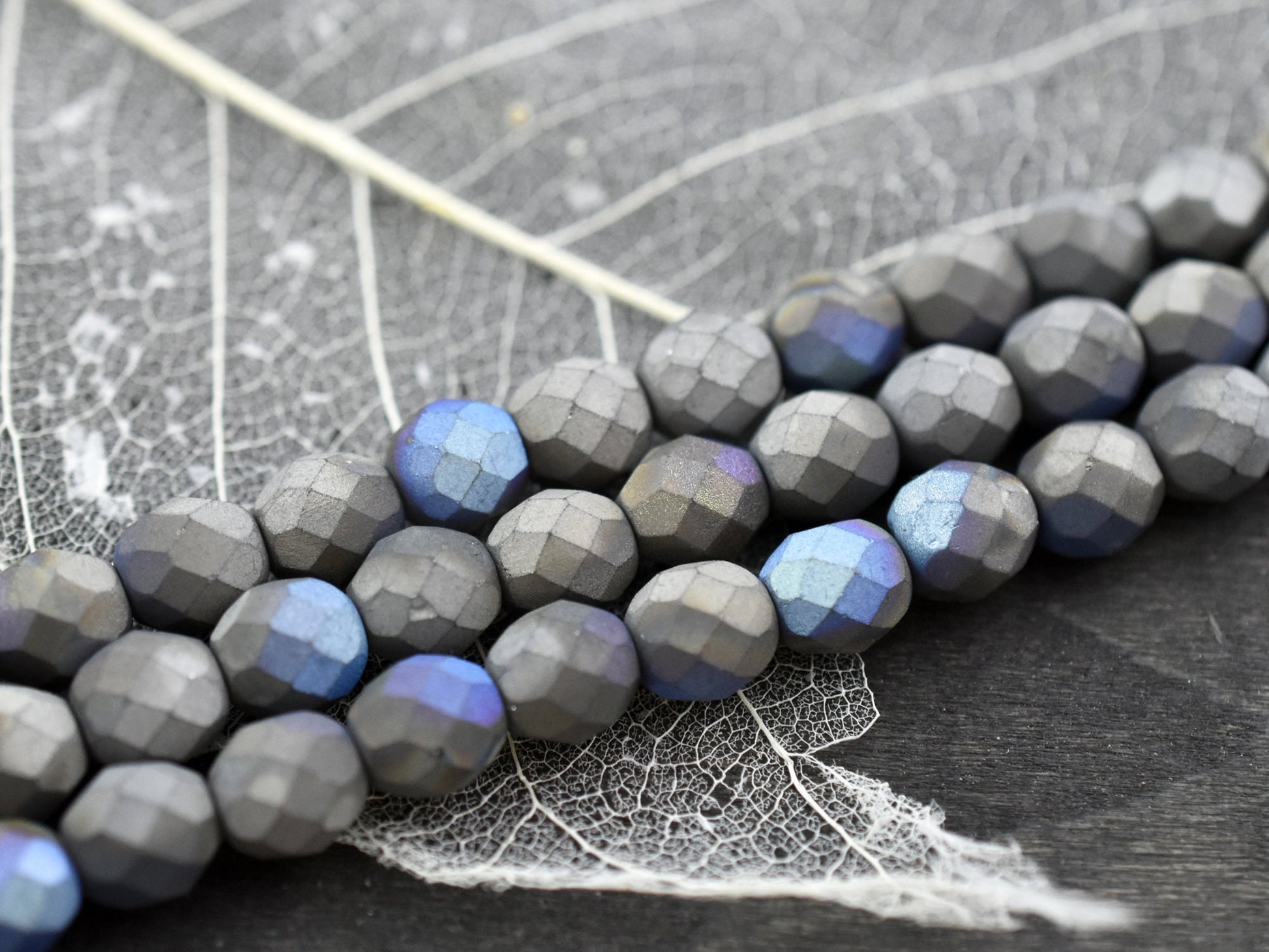 Czech Glass Beads - Fire Polish Beads - Matte Beads - Glitter Beads - 4mm 6mm 8mm