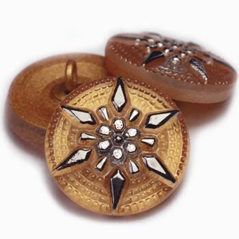 Czech Glass Buttons - Shank Buttons - Artisan Button - Handmade Button - 18mm (1320) 1pcs