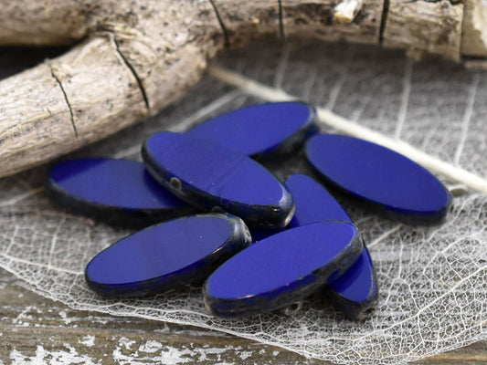 Czech Picasso Beads - Czech Glass Beads - Spindle Beads - Marquise Beads - Oval Beads - 16x6mm - 10pcs (3368)