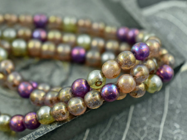 Round Beads - Czech Glass Beads - Mixed Glass Beads - Czech Druk Beads - Round Glass Beads - 30pcs - 6mm - (476)