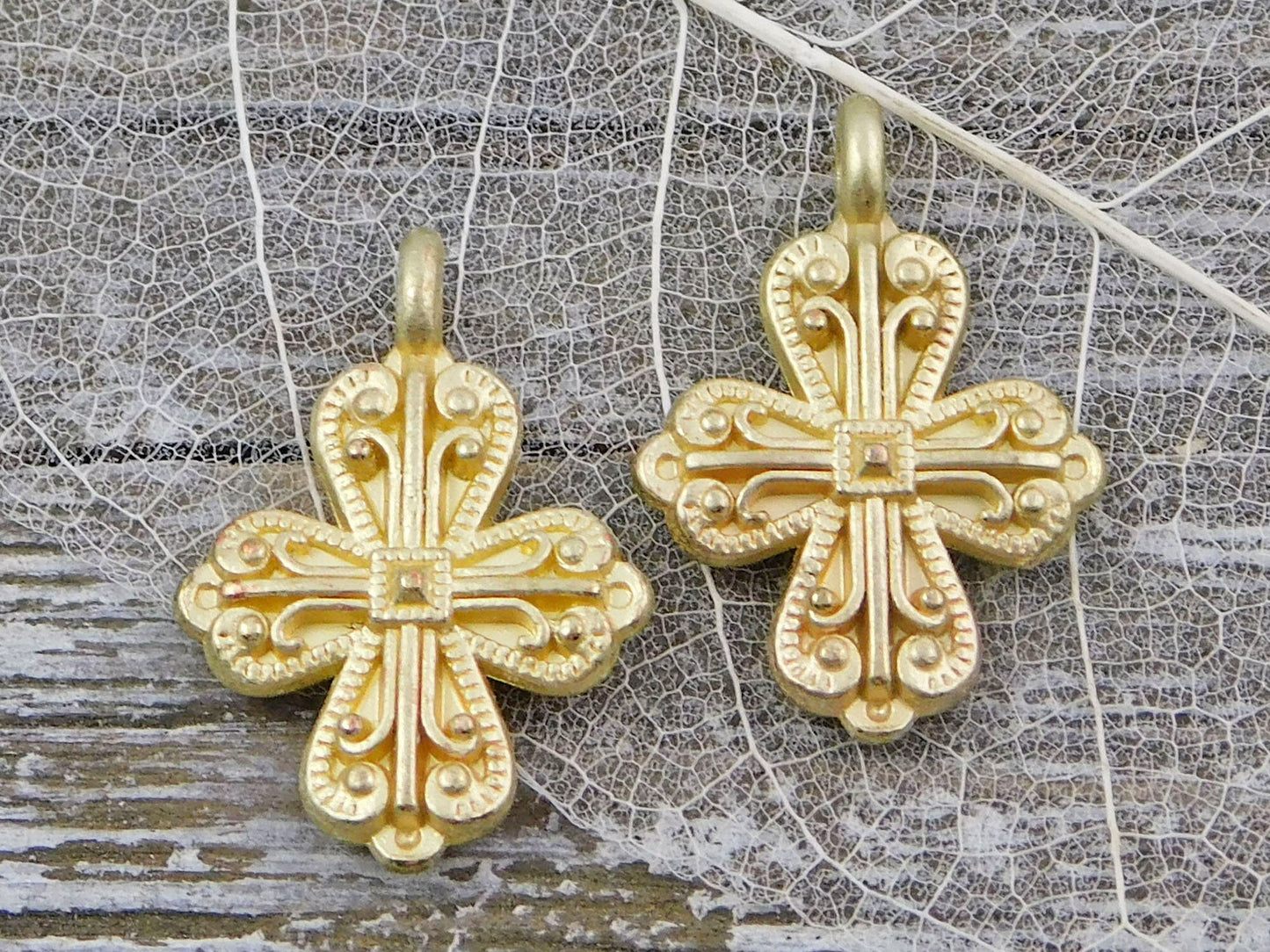 Cross Pendant - Cross Charms - Religious Charms - Catholic Charms - 2pcs - Choose Your Color