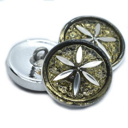 Czech Glass Buttons - Shank Buttons - Artisan Button - Handmade Button - 18mm (111) 1pcs