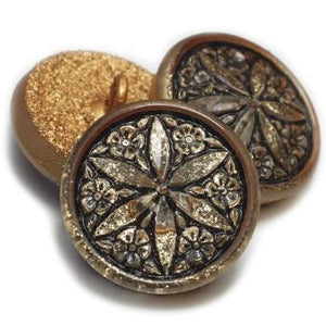 Czech Glass Buttons - Shank Buttons - Artisan Button - Handmade Button - 18mm (2328) 1pcs