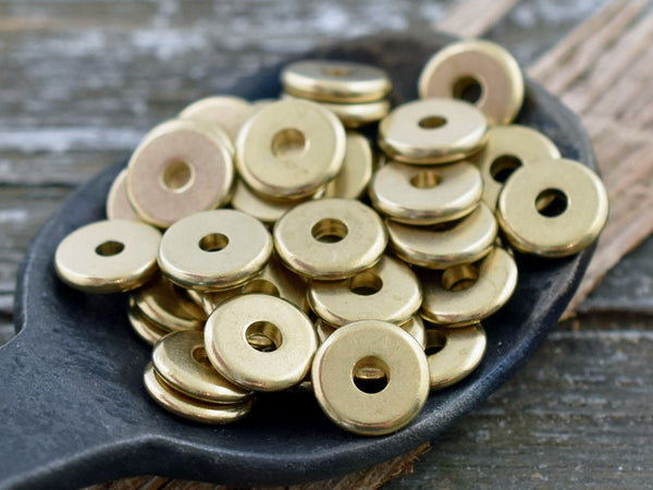 *100* 8x1mm Brass Washer Spacer Beads
