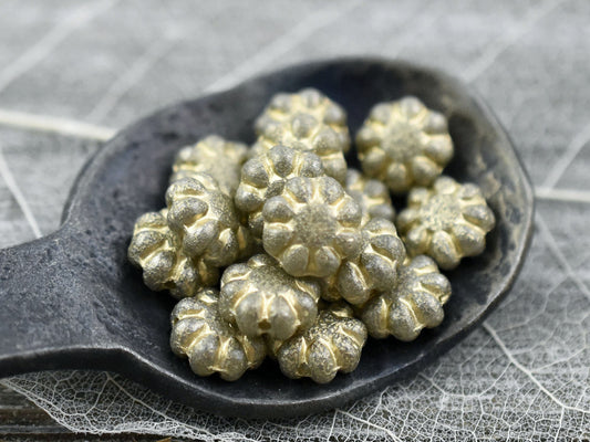 New Czech Beads - Czech Glass Beads - Flower Beads - Cactus Flower - 9mm - 15pcs - (5694)