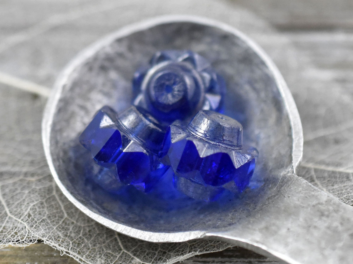 Picasso Beads - Czech Glass Beads - Chunky Beads - Crown Beads - New Czech Beads - Large Glass Beads - 13x15mm - 4pcs - (A435)