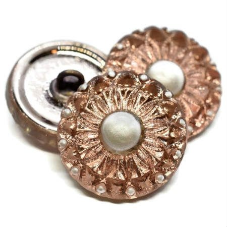 Czech Glass Buttons - Shank Buttons - Artisan Button - Handmade Button - 18mm (1256) 1pcs