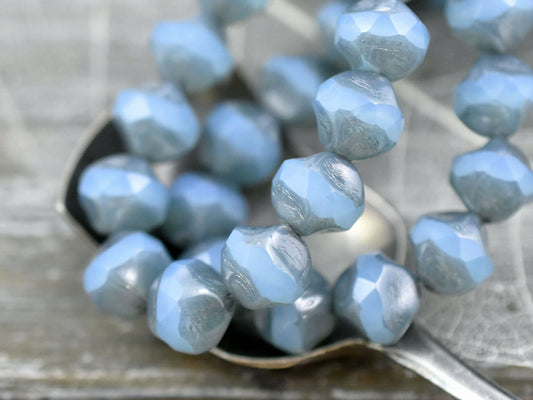 Czech Glass Beads - Picasso Beads - Central Cut Beads - Round Beads - Central Cut - Czech Beads - 8mm - (4058)