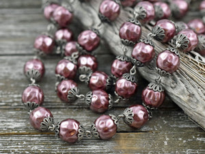Bead Chain - Czech Pearl Chain - Beaded Chain - Czech Glass Pearls - Sold by the foot - (CH8)