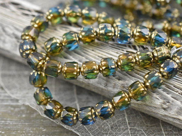 Cathedral Beads - New Czech Beads - Czech Glass Beads - Fire Polish Beads - 20pcs - 6mm - (4404)