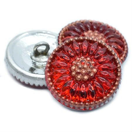 Czech Glass Buttons - Shank Buttons - Artisan Button - Handmade Button - 18mm (1319) 1pcs