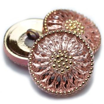 Czech Glass Buttons - Shank Buttons - Artisan Button - Handmade Button - 18mm (1263) 1pcs