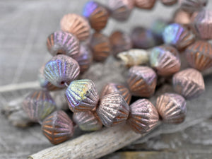 Picasso Beads - New Czech Beads - Czech Glass Beads - Bicone Beads - Tribal Bicone - 10pcs - 11mm - (757)