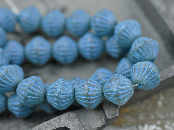 Picasso Beads - Czech Glass Beads - Bicone Beads - Tribal Bicone - 10pcs - 11mm - (4760)