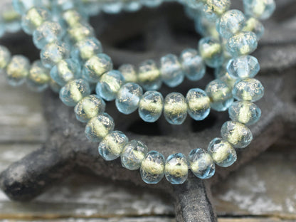 Czech Glass Beads - Picasso Beads - Rondelle Beads - Fire Polished Beads - 30pcs - 3x5mm - (2626)