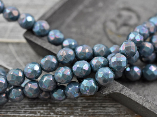 Fire Polished Beads - Czech Glass Beads - Round Beads - Firepolish Beads - Faceted Beads - Czech Beads