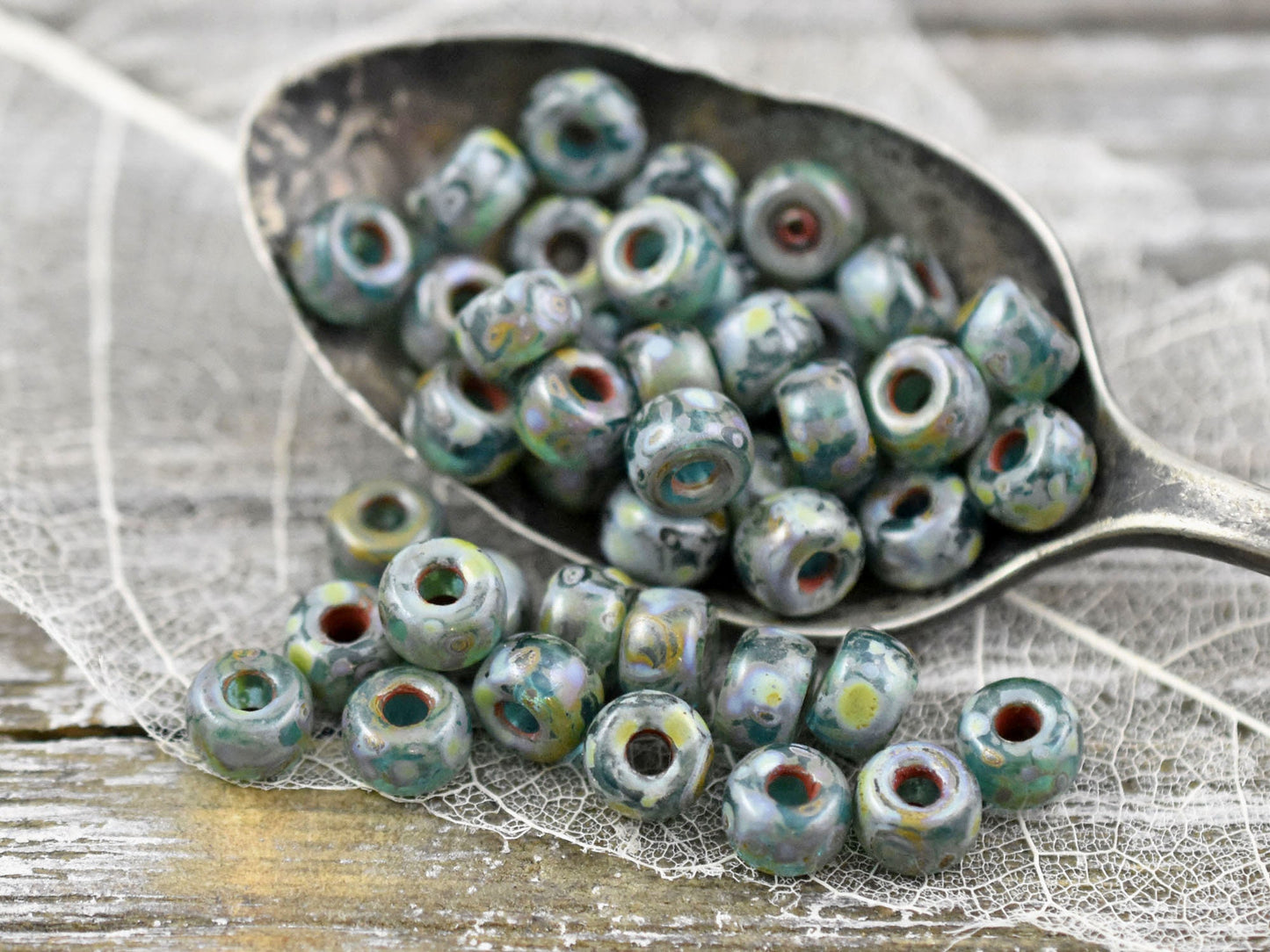 Picasso Seed Beads - 2/0 Matubo Beads - Czech Glass Beads - Large Hole Beads - Seed Beads - Size 2 Beads - 6x4mm - 10 grams (A318)