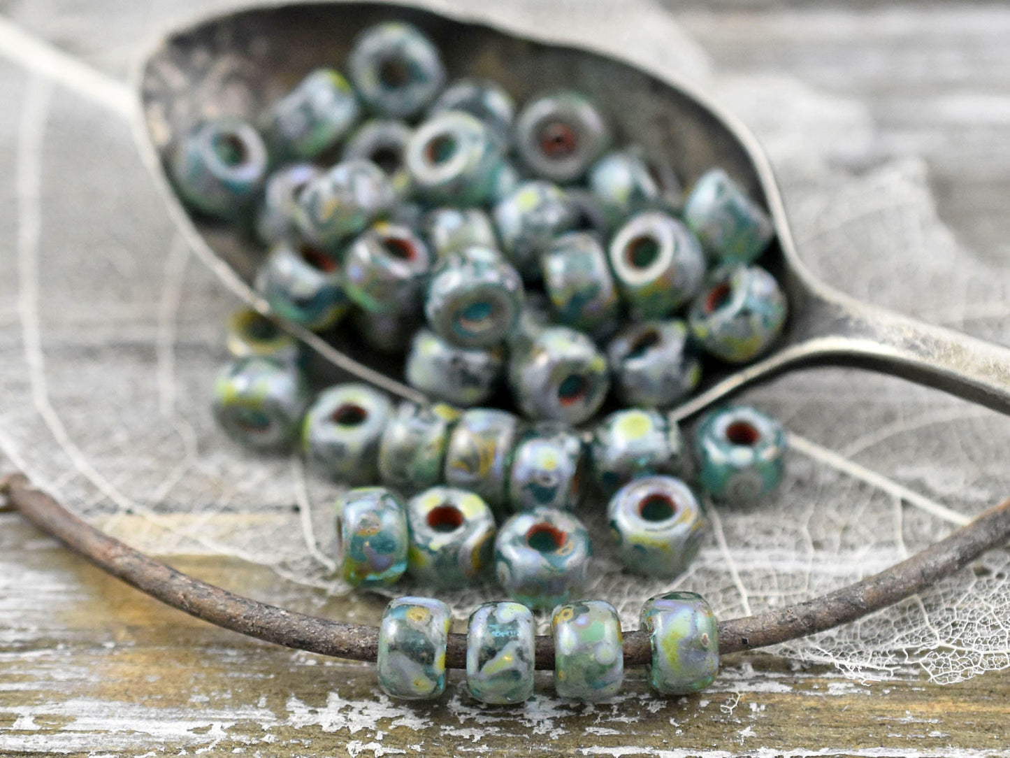 Picasso Seed Beads - 2/0 Matubo Beads - Czech Glass Beads - Large Hole Beads - Seed Beads - Size 2 Beads - 6x4mm - 10 grams (A318)