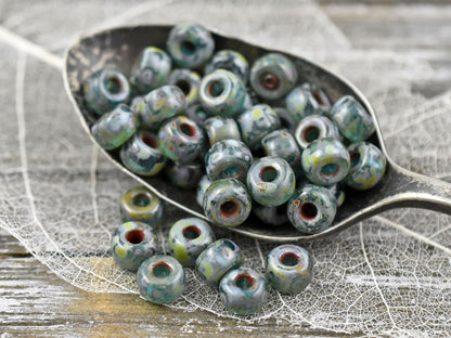 Picasso Seed Beads - 2/0 Matubo Beads - Czech Glass Beads - Large Hole Beads - Seed Beads - Size 2 Beads - 6x4mm - 10 grams (A318)