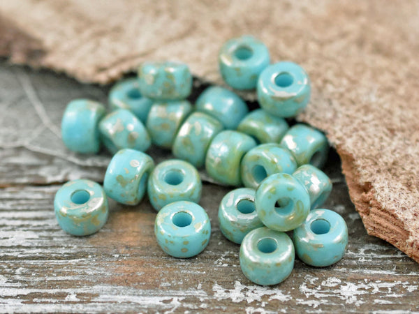 Size 2 Beads - Picasso Seed Beads - 2/0 Matubo Beads - Czech Glass Beads - Large Hole Beads - Seed Beads - 6x4mm - 10 grams (A338)