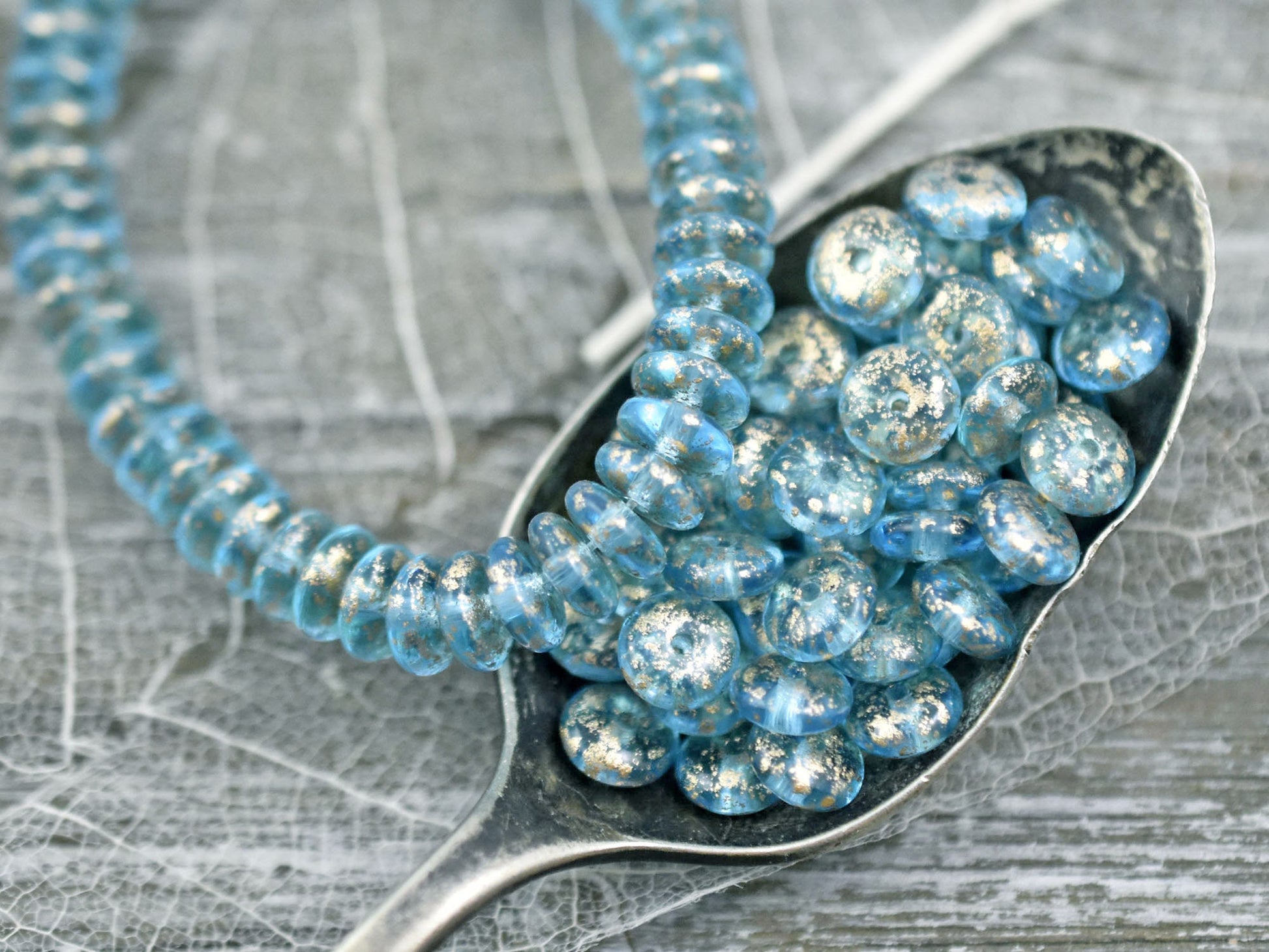 Czech Glass Beads - Glass Spacer Bead - Picasso Beads - Rondelle Beads - 6x2mm - 50pcs - (4184)