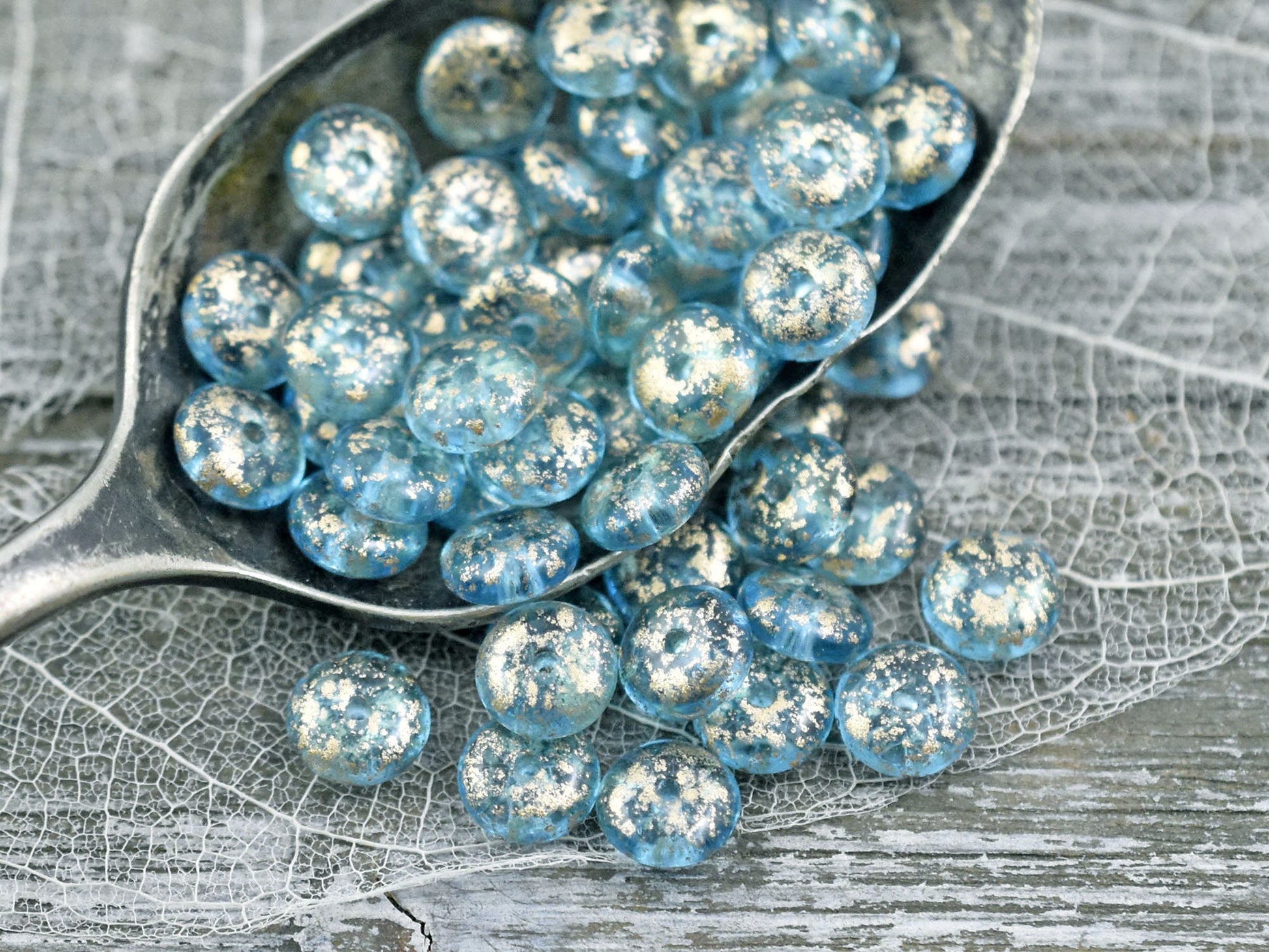 Czech Glass Beads - Glass Spacer Bead - Picasso Beads - Rondelle Beads - 6x2mm - 50pcs - (4184)