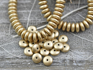 50* 9x1mm Gold Wavy Disc Spacer Beads – The Bead Obsession