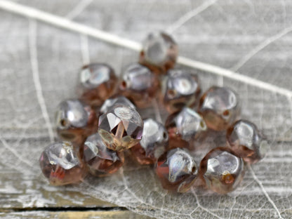 Czech Glass Beads - Picasso Beads - Central Cut Beads - Round Beads - Central Cut - Czech Beads - 8mm - (A728)