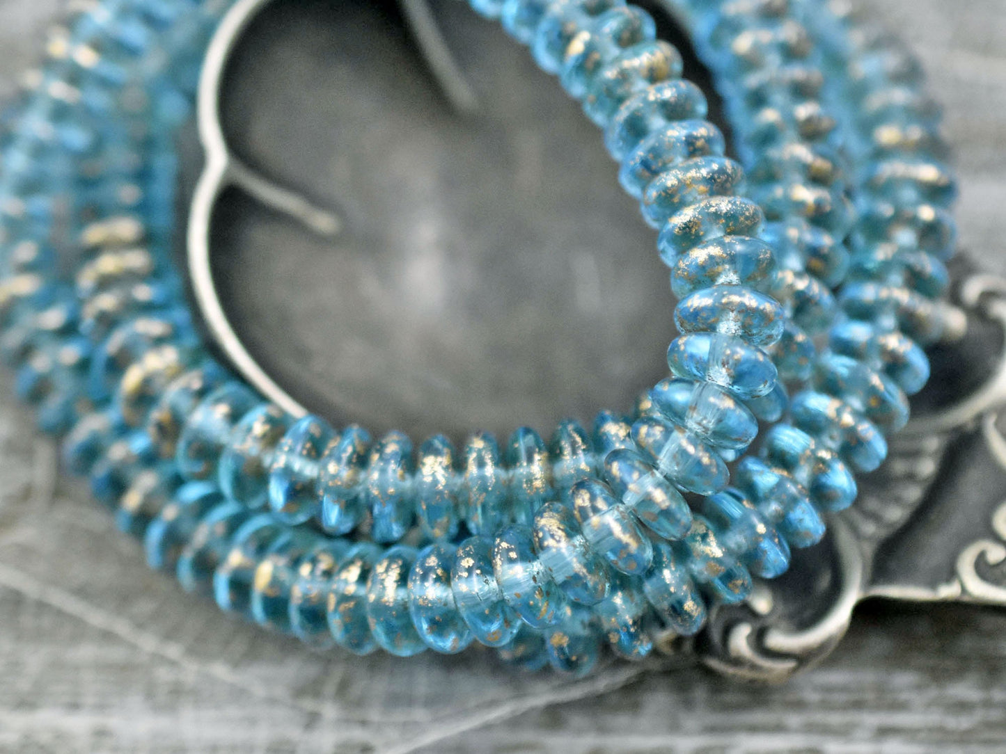 Czech Glass Beads - Glass Spacer Bead - Picasso Beads - Rondelle Beads - 6x2mm - 50pcs - (4184)