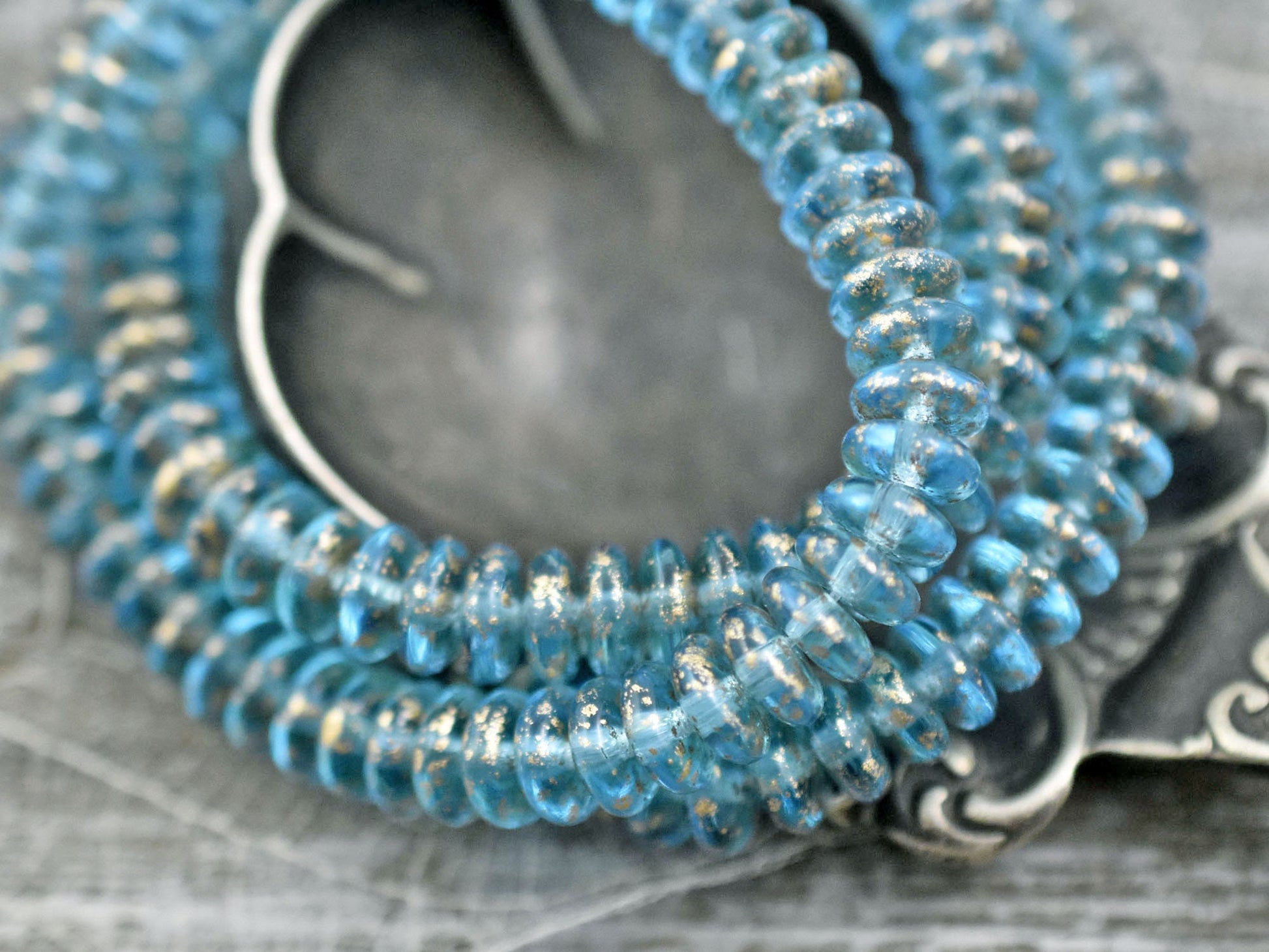 Czech Glass Beads - Glass Spacer Bead - Picasso Beads - Rondelle Beads - 6x2mm - 50pcs - (4184)