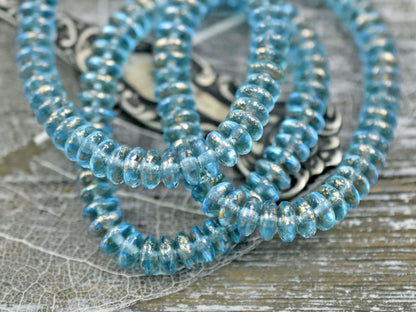 Czech Glass Beads - Glass Spacer Bead - Picasso Beads - Rondelle Beads - 6x2mm - 50pcs - (4184)