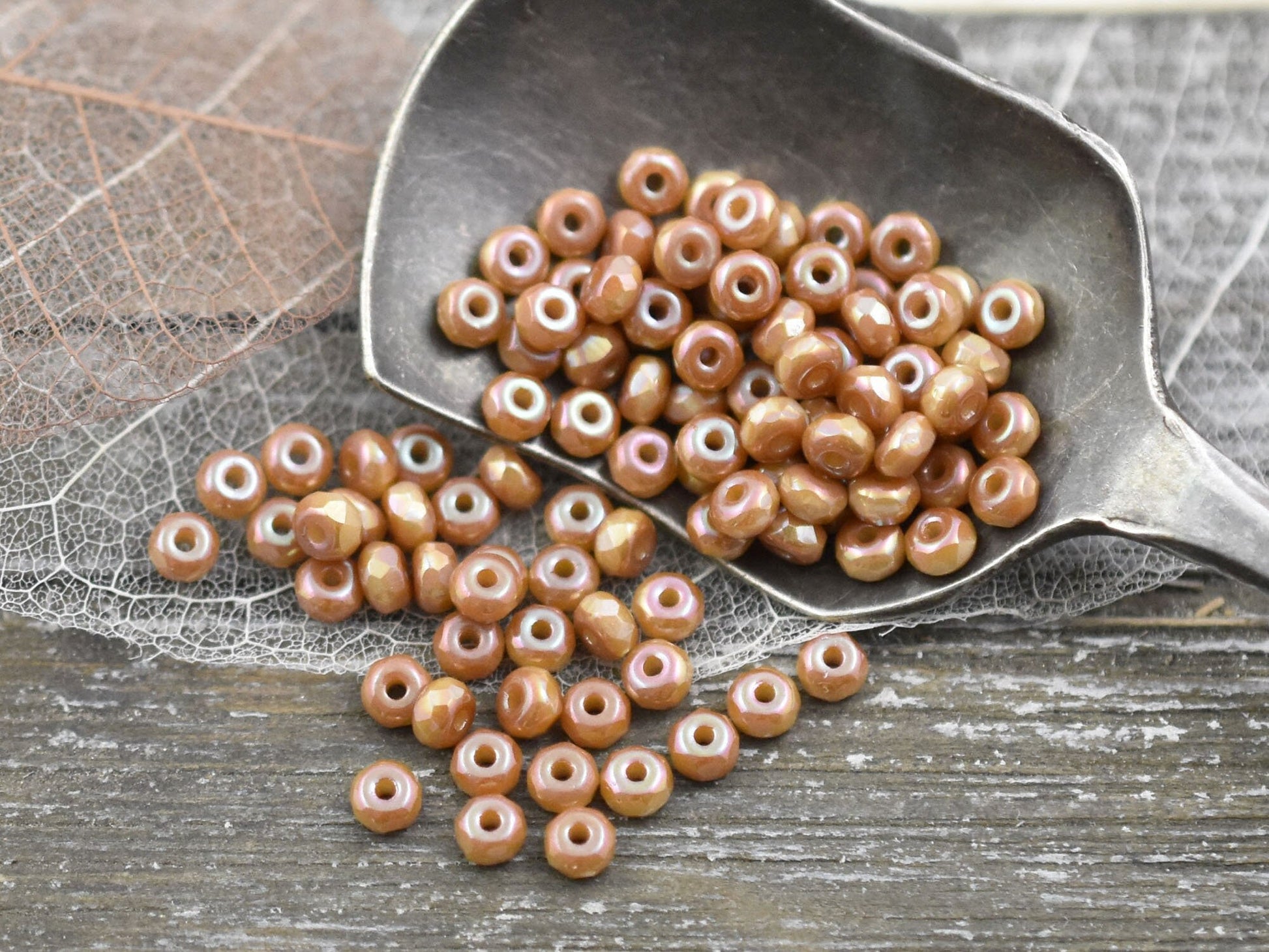 Czech Glass Beads - Micro Spacers - Spacer Beads - Glass Spacers - 2x3mm - 100pcs - (4444)