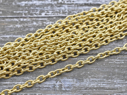 7x5.5mm Ion Plated Stainless Steel Cable Chain -- Sold by the foot