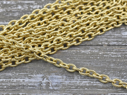 7x5.5mm Ion Plated Stainless Steel Cable Chain -- Sold by the foot