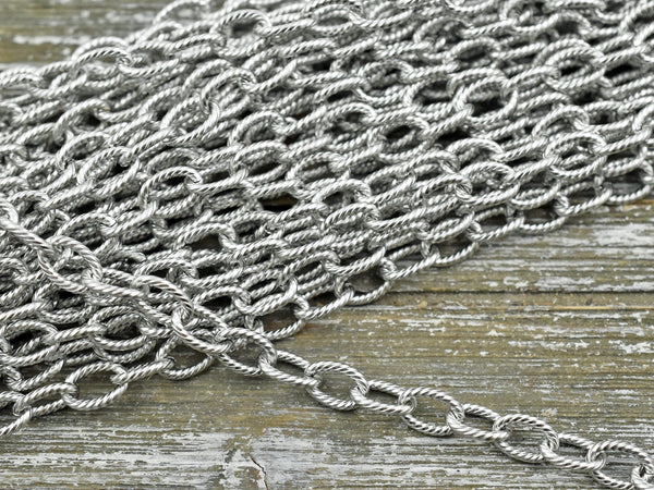 9x6mm Oval Stainless Steel Cable Chain -- Sold by the foot