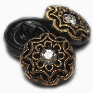 Czech Glass Buttons - Shank Buttons - Artisan Button - Handmade Button - 13mm (3245) 1pcs
