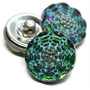 Czech Glass Buttons - Shank Buttons - Artisan Button - Handmade Button - 13mm (3641) 1pcs