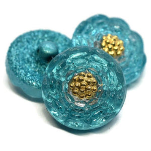 Czech Glass Buttons - Shank Buttons - Artisan Button - Handmade Button - 13mm (3800) 1pcs