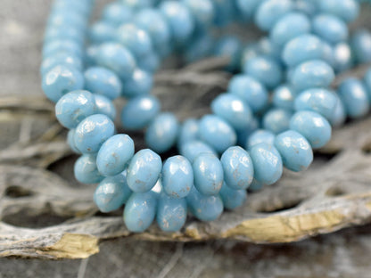 Rondelle Beads - Czech Glass Beads - Baby Rondelle - Fire Polished Beads - 3x5mm