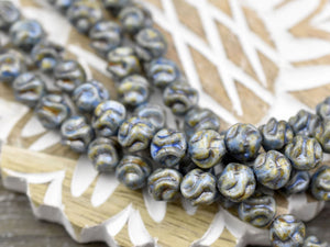 Picasso Beads - Czech Glass Beads - Round Beads - Love Knot Beads - 8mm - 15pcs - (A660)