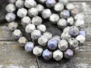 New Czech Beads - Czech Glass Beads - Etched Beads - English Cut Beads - Antique Cut Beads - Round Beads - 8mm or 10mm