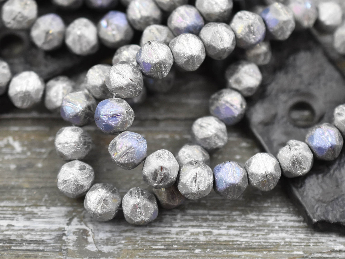 New Czech Beads - Czech Glass Beads - Etched Beads - English Cut Beads - Antique Cut Beads - Round Beads - 8mm or 10mm