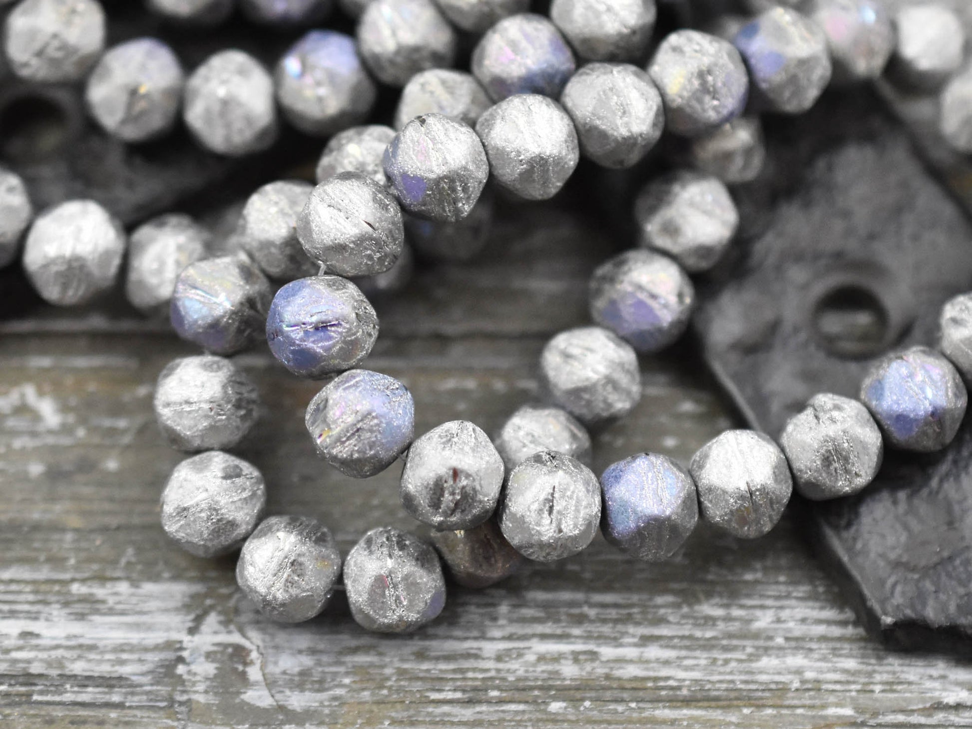 New Czech Beads - Czech Glass Beads - Etched Beads - English Cut Beads - Antique Cut Beads - Round Beads - 8mm or 10mm