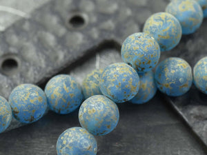 Czech Druk Sapphire Matte 8mm Glass Beads (Pk 30). The DRUK Beads Made in  the Czech Republic by PRECIOSA ORNELA
