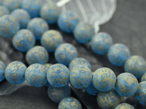 Picasso Beads - Czech Glass Beads - Large Glass Beads - Druk Beads - Chunky Beads - 10pcs - 12mm - (6083)