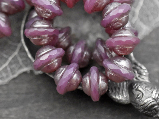 Czech Glass Beads - Saturn Beads - Planet Beads - Picasso Beads - 10pcs - 10x8mm - (2420)